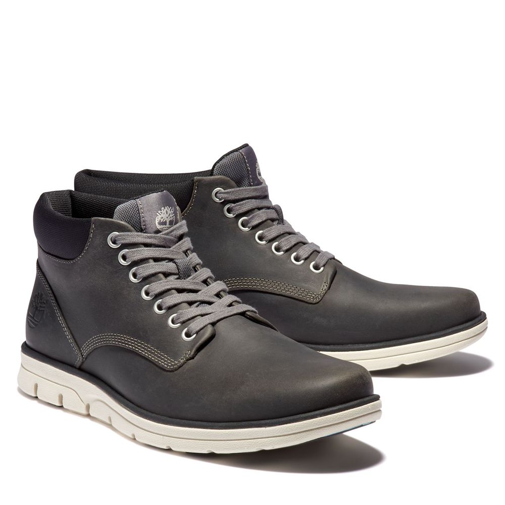 Botas de Seguridad Timberland Hombre Bradstreet Cuero Sneaker Gris Oscuro - Chile VBO-673819